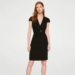 NWOT Mango Wrap Neckline Dress